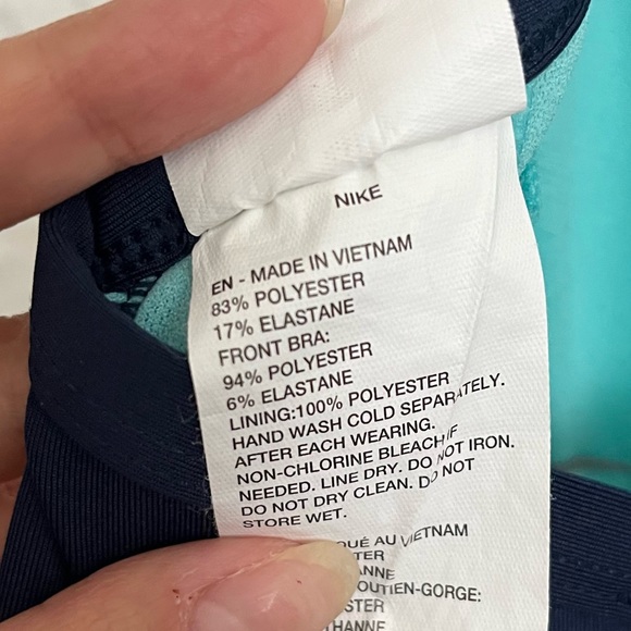 Nike Striped Double Crossback One-Piece Swimsuit M - Picture 10 of 15